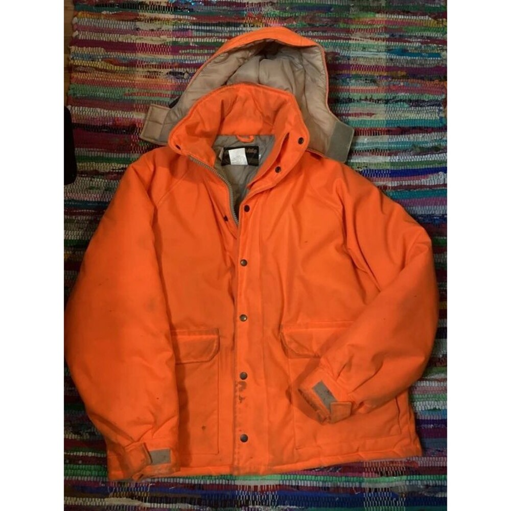 Vintage Gamehide Blaze Orage Hunting Parka Coat with Detachable Hood Size Large
